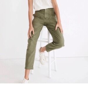 Madewell Griff‎ Tapered Fatigue Cargo Pants Olive Green Cotton Size 29